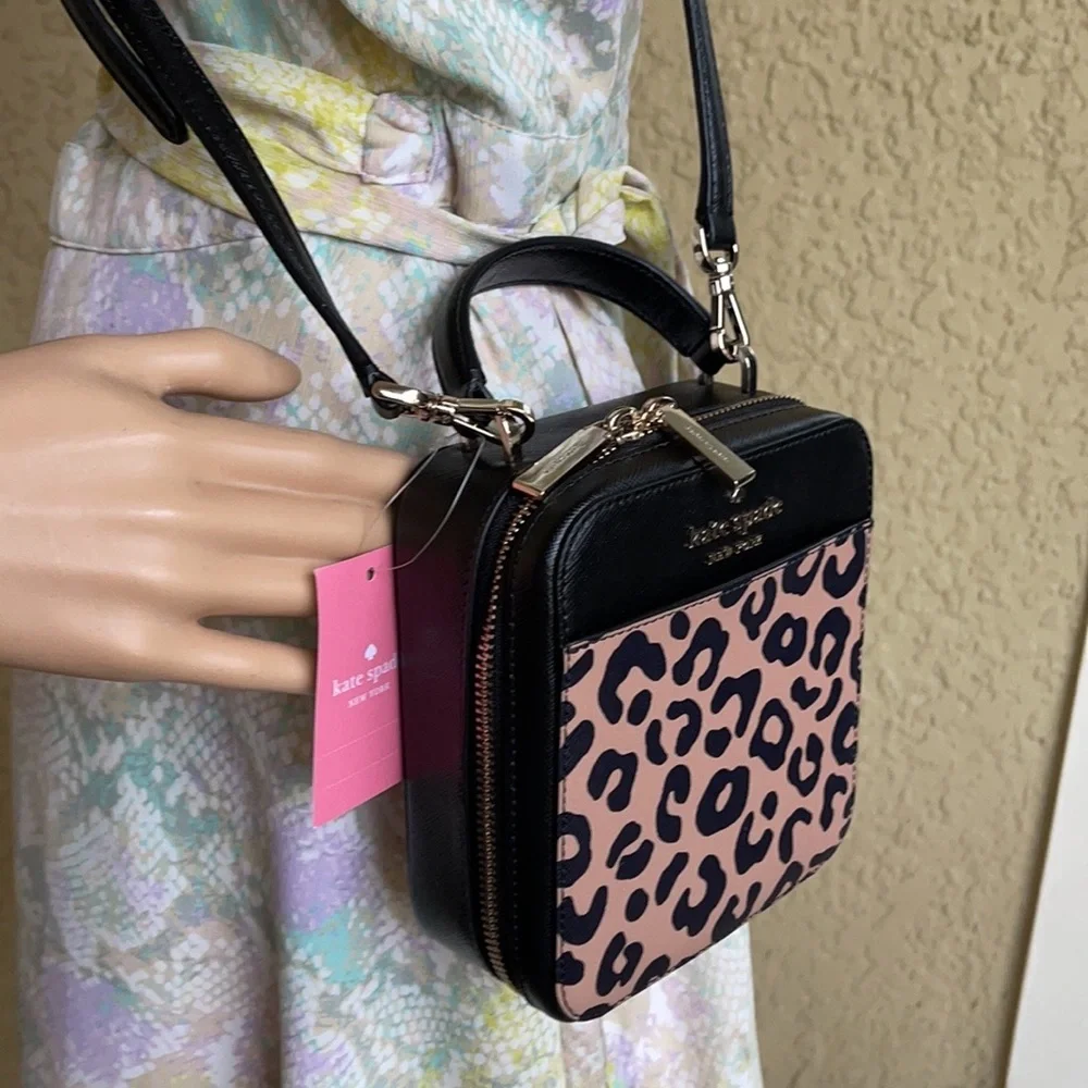 Kate Spade daisy graphic leopard vanity crossbody - Picture 4 of 16